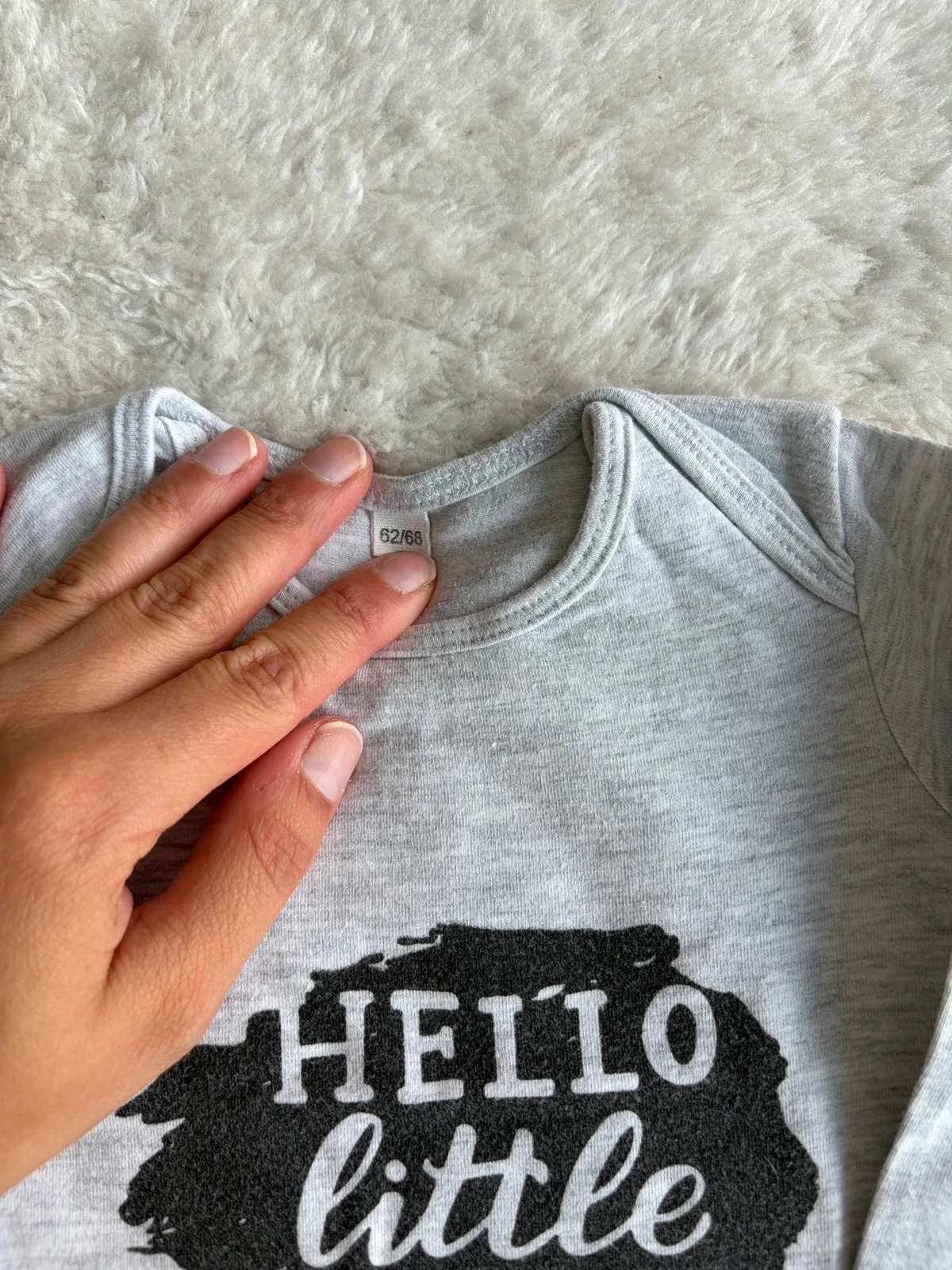 Light grey set Hello little one 62/68 – photo 2